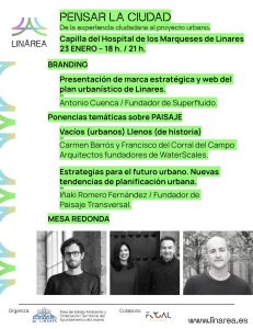 Lee más sobre el artículo FOCAL se suma a LINÁREA con el ciclo “Pensar la ciudad”, un espacio de debate para el futuro urbanístico de Linares